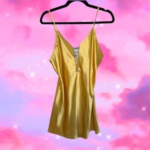 Champagne Rhinestone Vintage Slip Dress